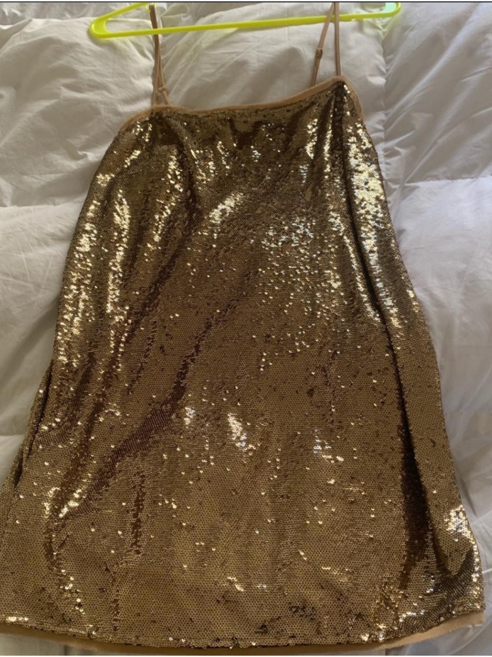 Free People Gold Sequin Mini Dress